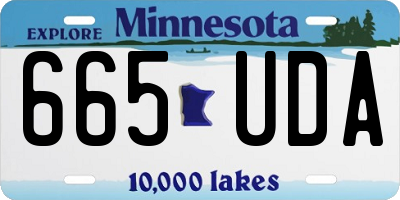 MN license plate 665UDA