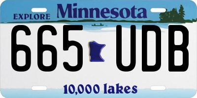 MN license plate 665UDB
