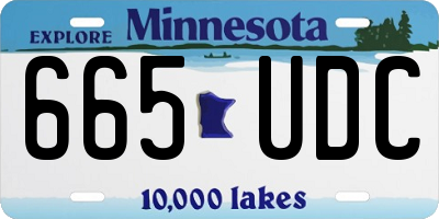 MN license plate 665UDC