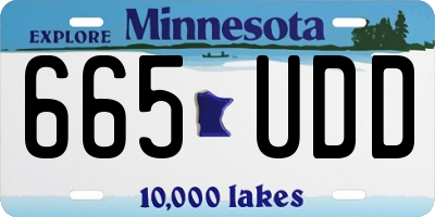 MN license plate 665UDD