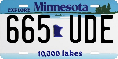 MN license plate 665UDE