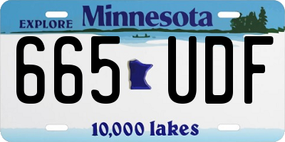 MN license plate 665UDF