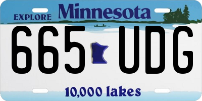 MN license plate 665UDG