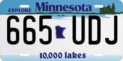 MN license plate 665UDJ