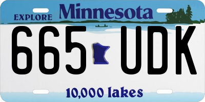 MN license plate 665UDK