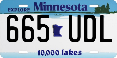 MN license plate 665UDL