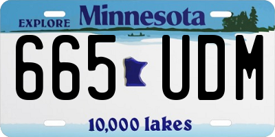 MN license plate 665UDM