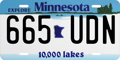 MN license plate 665UDN