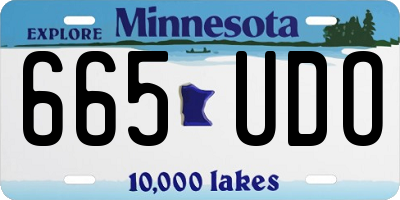 MN license plate 665UDO