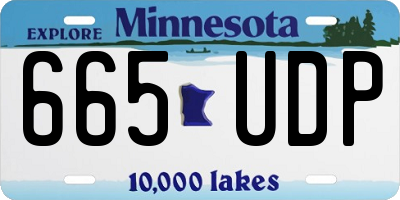 MN license plate 665UDP