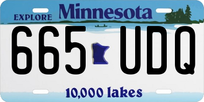 MN license plate 665UDQ