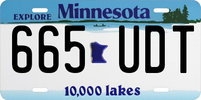 MN license plate 665UDT