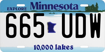 MN license plate 665UDW