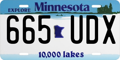 MN license plate 665UDX