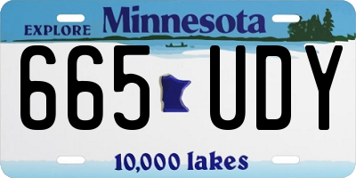 MN license plate 665UDY