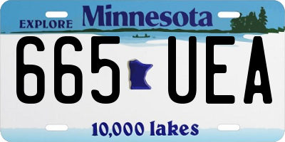 MN license plate 665UEA