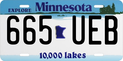 MN license plate 665UEB