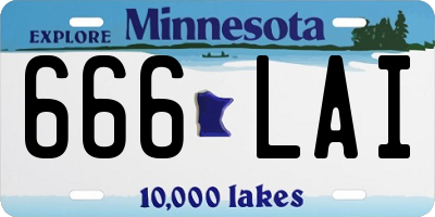 MN license plate 666LAI