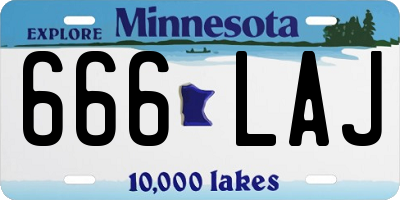 MN license plate 666LAJ