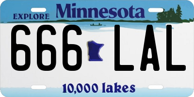 MN license plate 666LAL