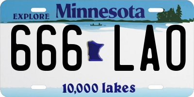 MN license plate 666LAO