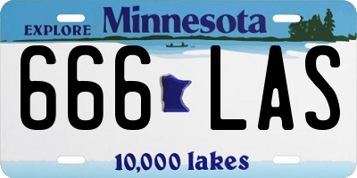 MN license plate 666LAS