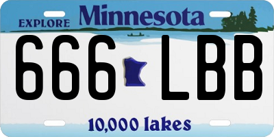 MN license plate 666LBB
