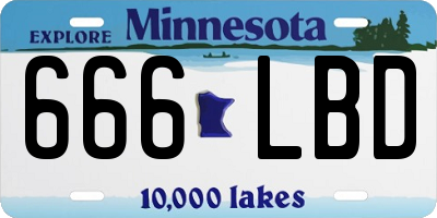 MN license plate 666LBD