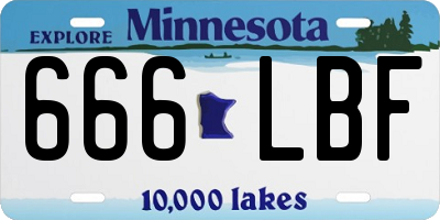 MN license plate 666LBF