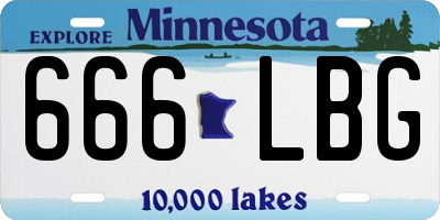 MN license plate 666LBG