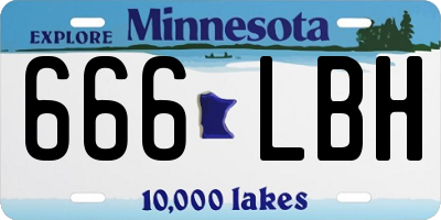 MN license plate 666LBH