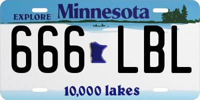 MN license plate 666LBL