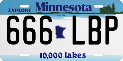 MN license plate 666LBP