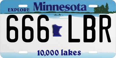 MN license plate 666LBR