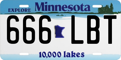 MN license plate 666LBT