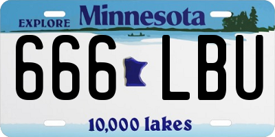 MN license plate 666LBU