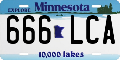 MN license plate 666LCA
