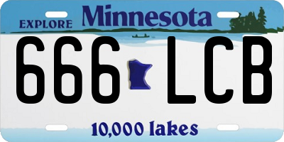 MN license plate 666LCB