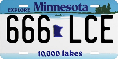 MN license plate 666LCE