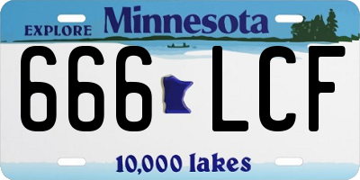 MN license plate 666LCF