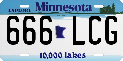 MN license plate 666LCG