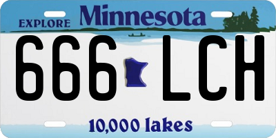 MN license plate 666LCH
