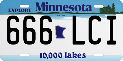 MN license plate 666LCI