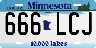 MN license plate 666LCJ