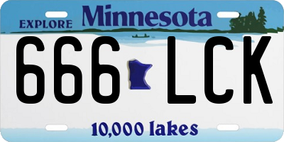 MN license plate 666LCK