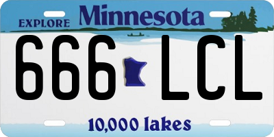 MN license plate 666LCL