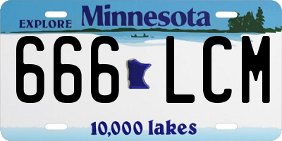 MN license plate 666LCM