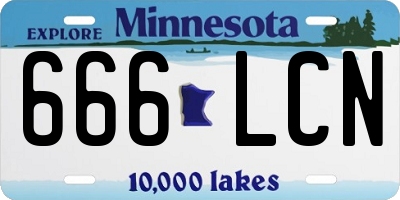 MN license plate 666LCN