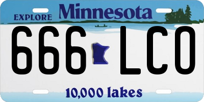 MN license plate 666LCO