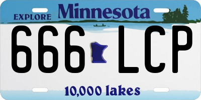 MN license plate 666LCP